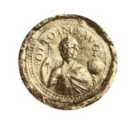 The third imperial seal of Otto I, featuring a frontal bust of the emperor. (View Larger)