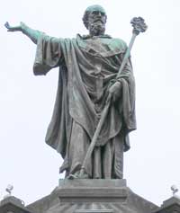 Henri Gourgouillon's vision of Pope Urban II, located at le Place de la Victoire in Clermont-Ferrand, France. (View Larger)