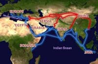 A map of the Silk Road. (View Larger)