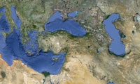 Tabriz, Iran, as seen through Google Earth. (View Larger)