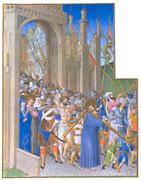A detail from folio 147v of Les Très Riches Heures. (View Larger)
