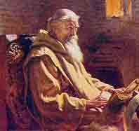 A portrait of the Venerable Bede, by John Doyle Penrose, c. 1902.