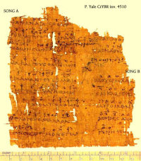 The Yale Musical Papyrus. (View Larger)