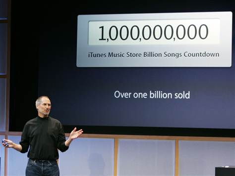 Steve Jobs speaking about the one billionth iTunes download