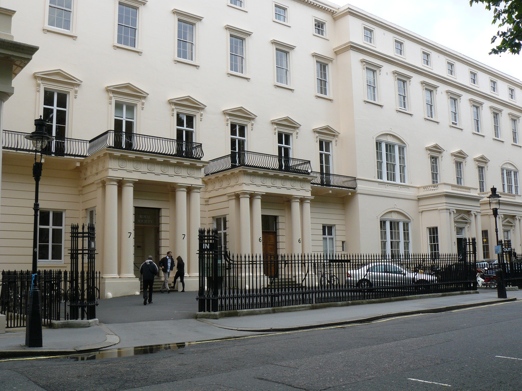 The entrance to the Royal Society of London