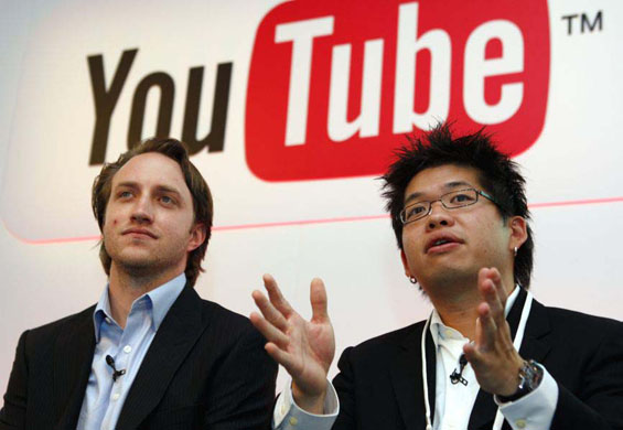 Youtube co-founders Chad Hurley and Steve Chen