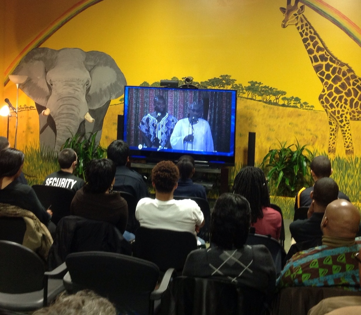 A Telepresence session between residents in Ghana, Africa, and Newark, NJ