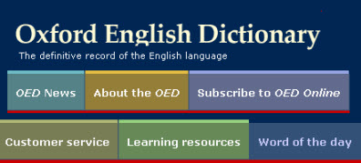 An old interface of the Oxford Dictionary Online where users could subscribe to the online dictionary