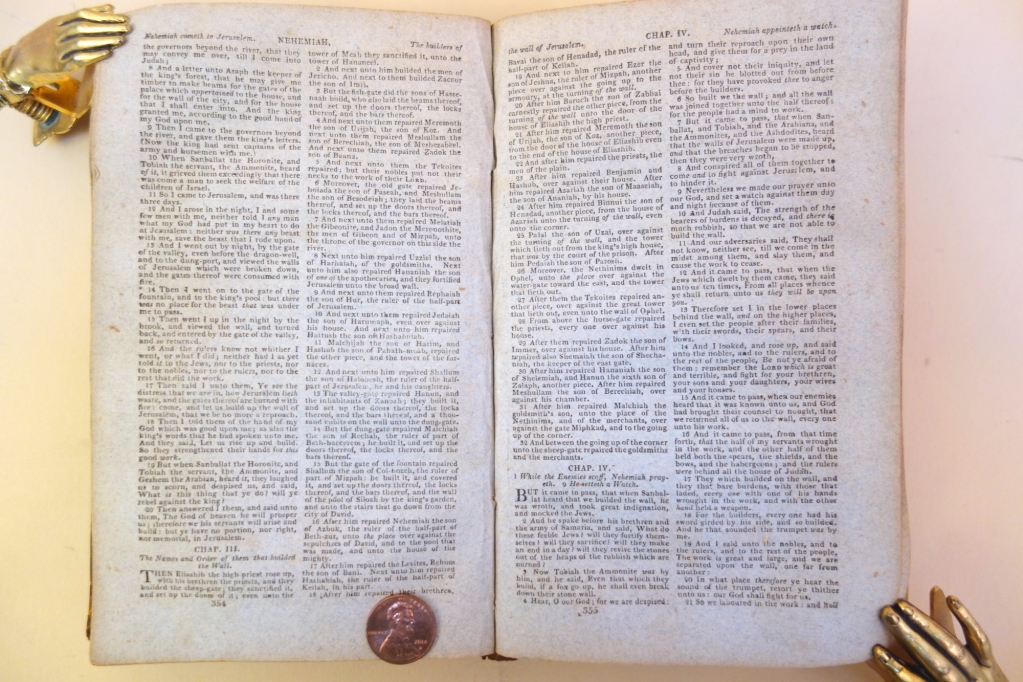 1st US stereotyped Bible page opening