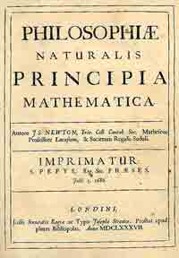 The title page of Newton