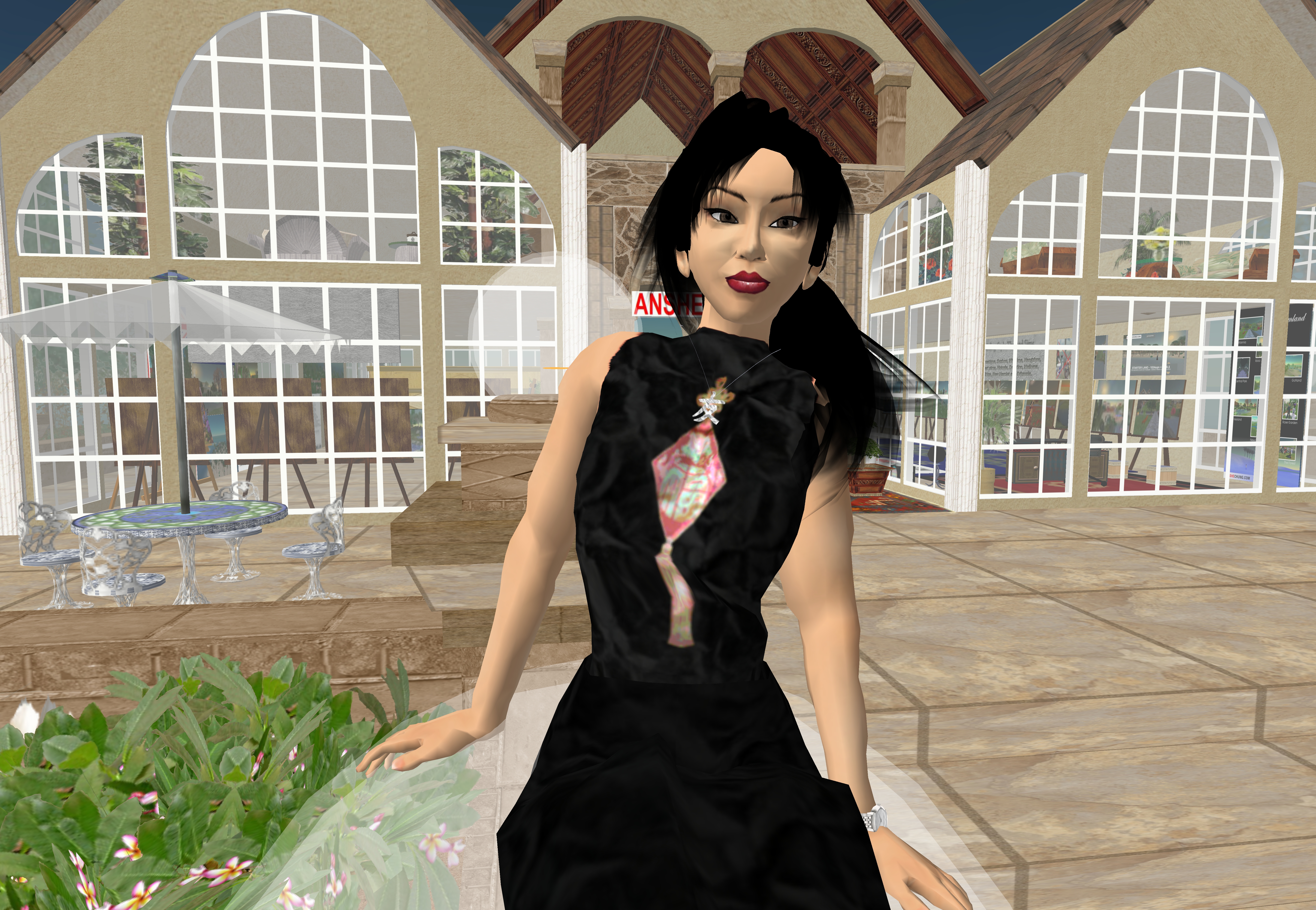 Ailin Graef's character, Anshe Chung, in Second Life.