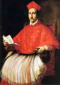 A portrait of Francesco Barberini by Ottavio Leoni, 1624.