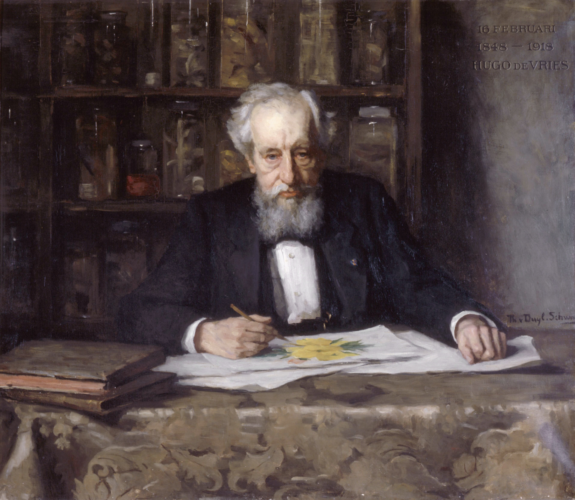 A painting of Hugo de Vries in his retirement, by Thérèse Schwartze
