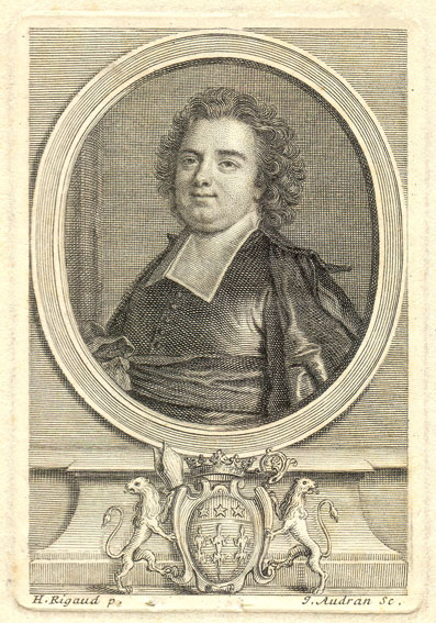 A Engraving of the  Abbé de Louvois  (Camille Le Tellier 1675 1718) after Hyacinthe Rigaud