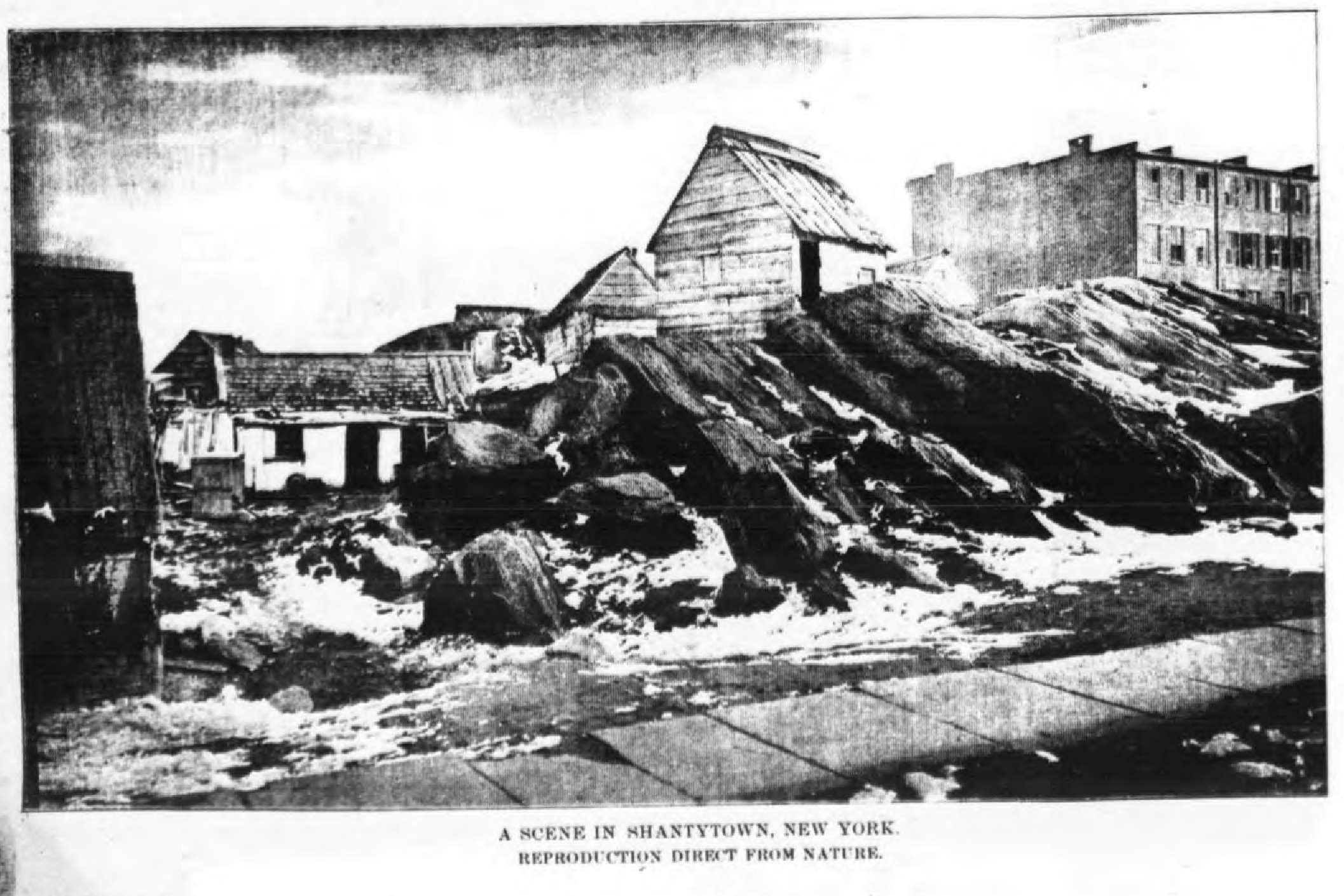 A Scene in Shantytown, New York (1880)