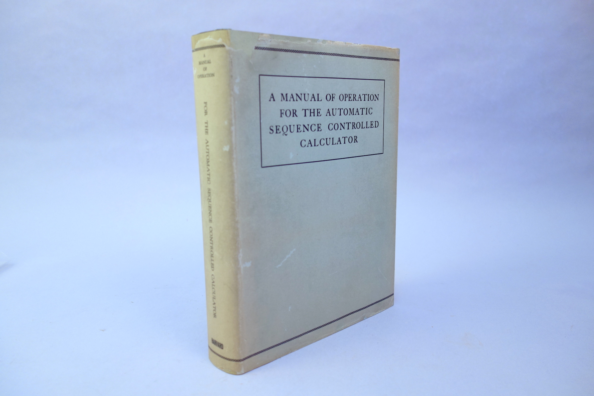 The very scarce original printed dust jacket for Aiken & Hopper's Manual for the ASCC.