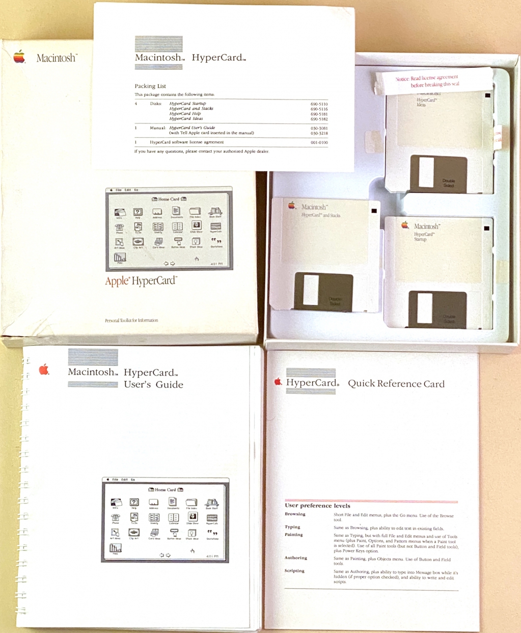 Hypercard 1.0 as it was first sold in August 1987.
