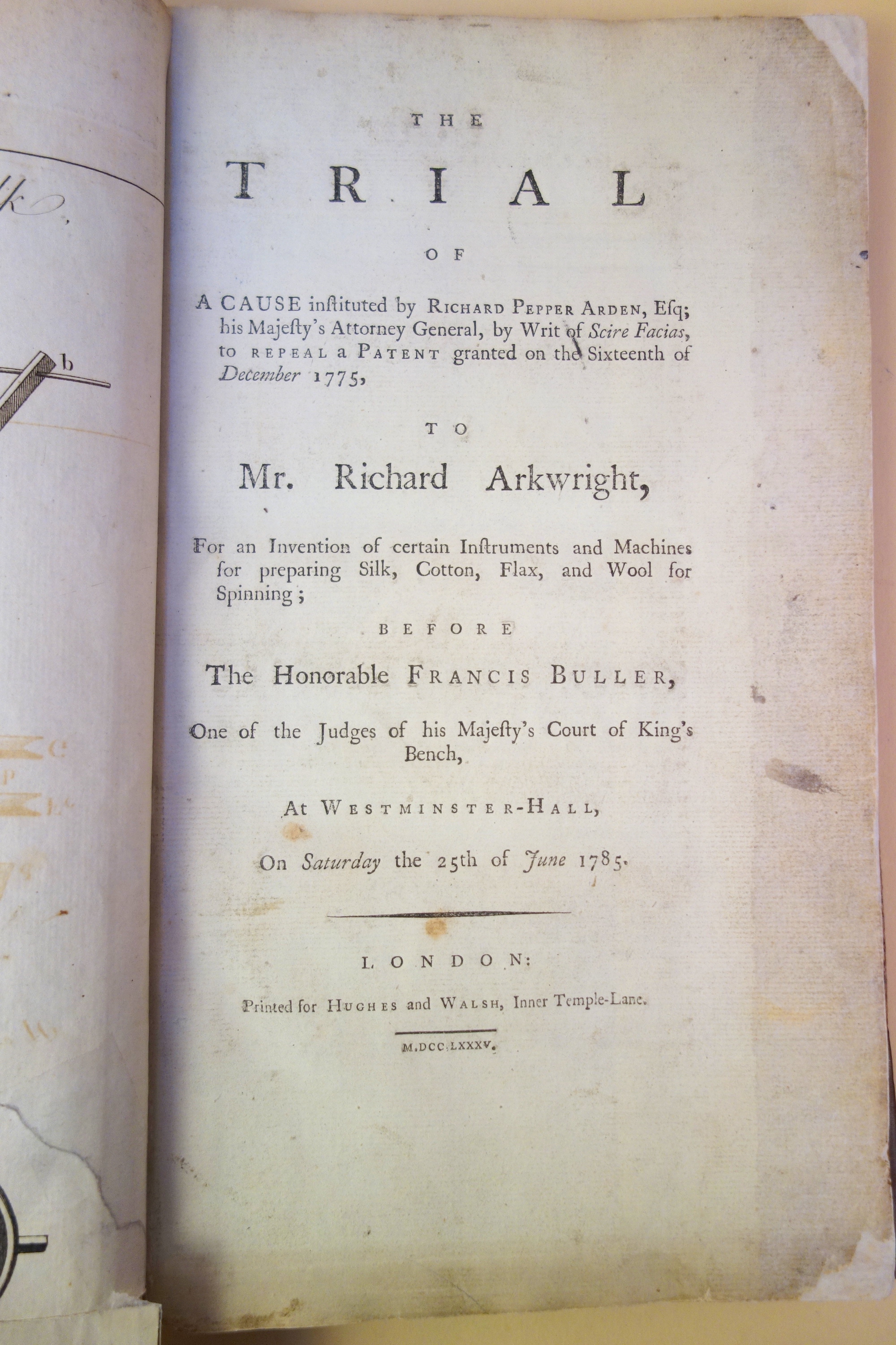 Arkwright trial title page