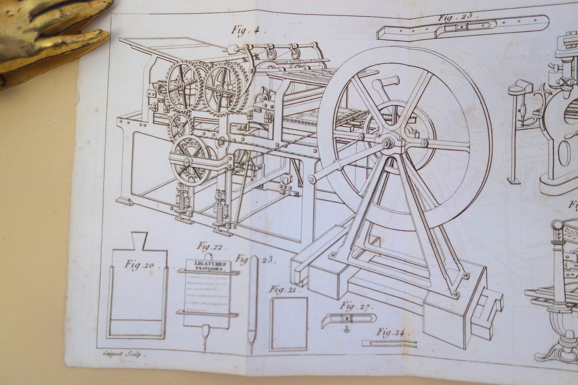 This is the rotary machine that Geronval says was ordered for the printing of the Journal des débats, the most widely read newspaper in France during the Restoration and July Monarchy periods