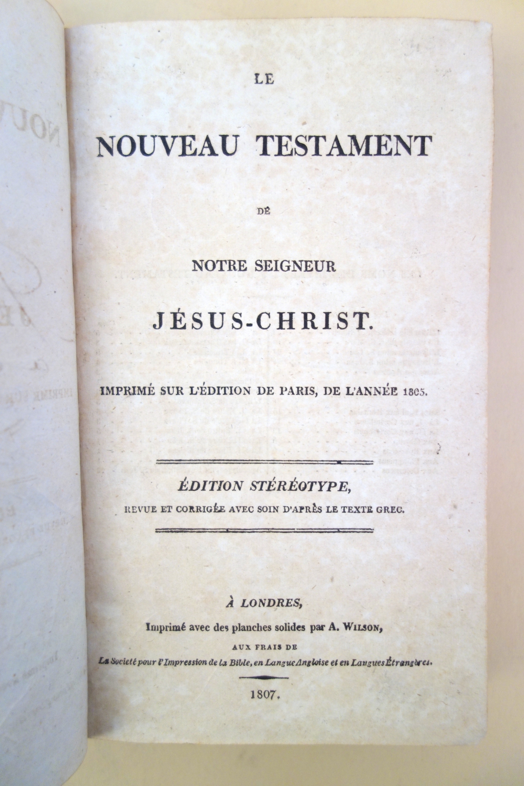 British & Foreign Bible Nouveau Testament