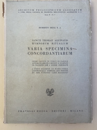 Roberto Busa's progress report on his concordance. The roughly 200 page report was published in both Italian and English