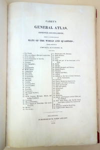 Title page of Carey's General Atlas