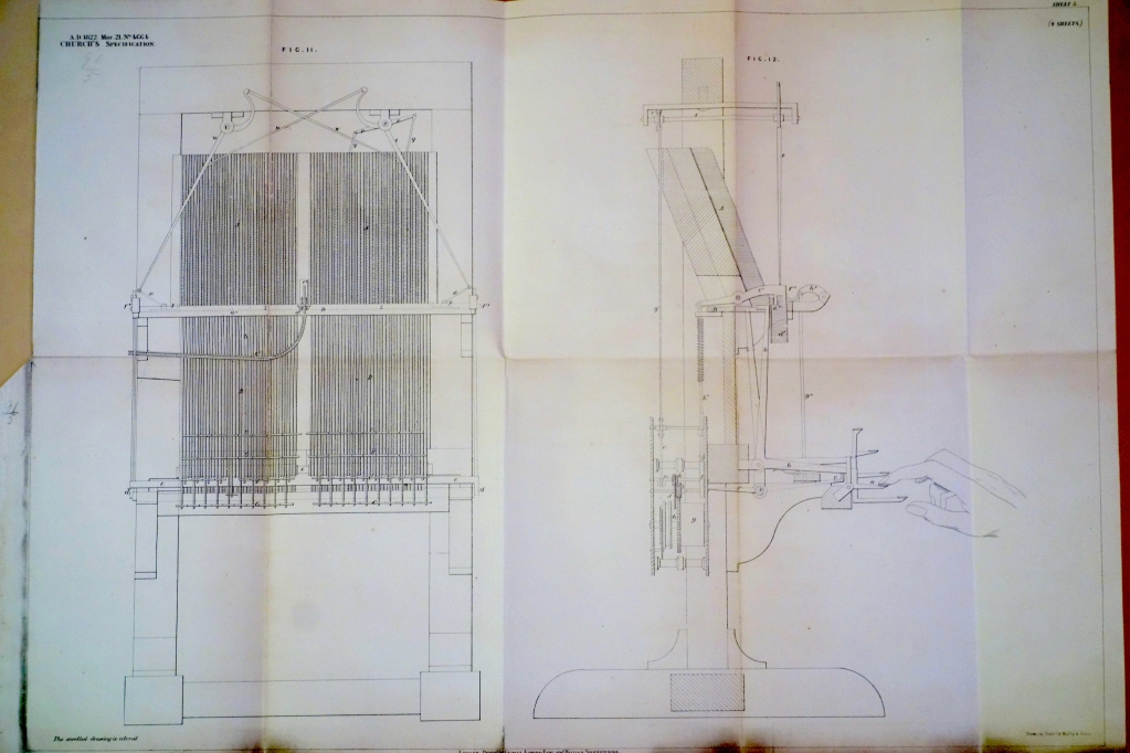 Church typesetter patent drawing