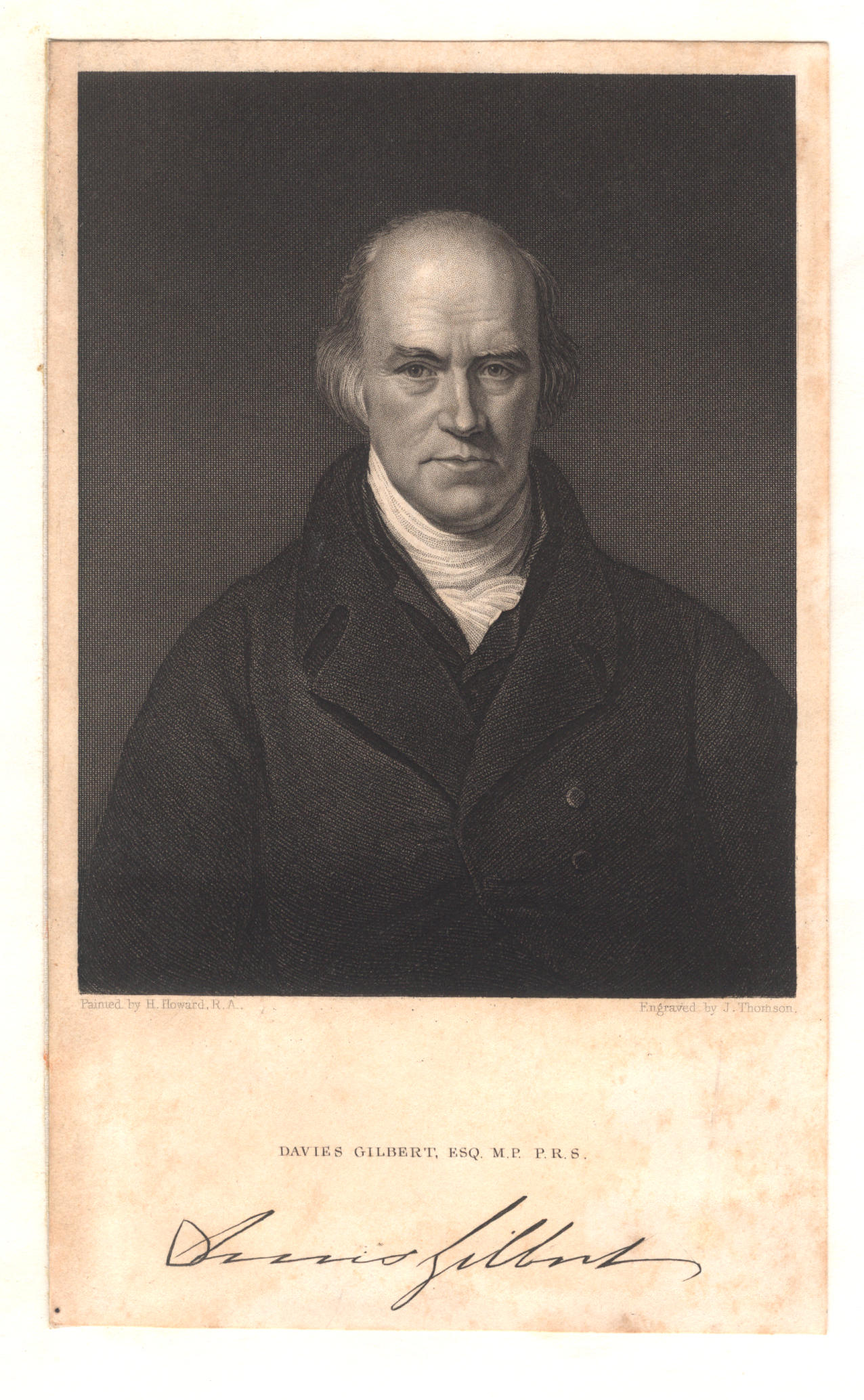 Davies Gilbert with signature