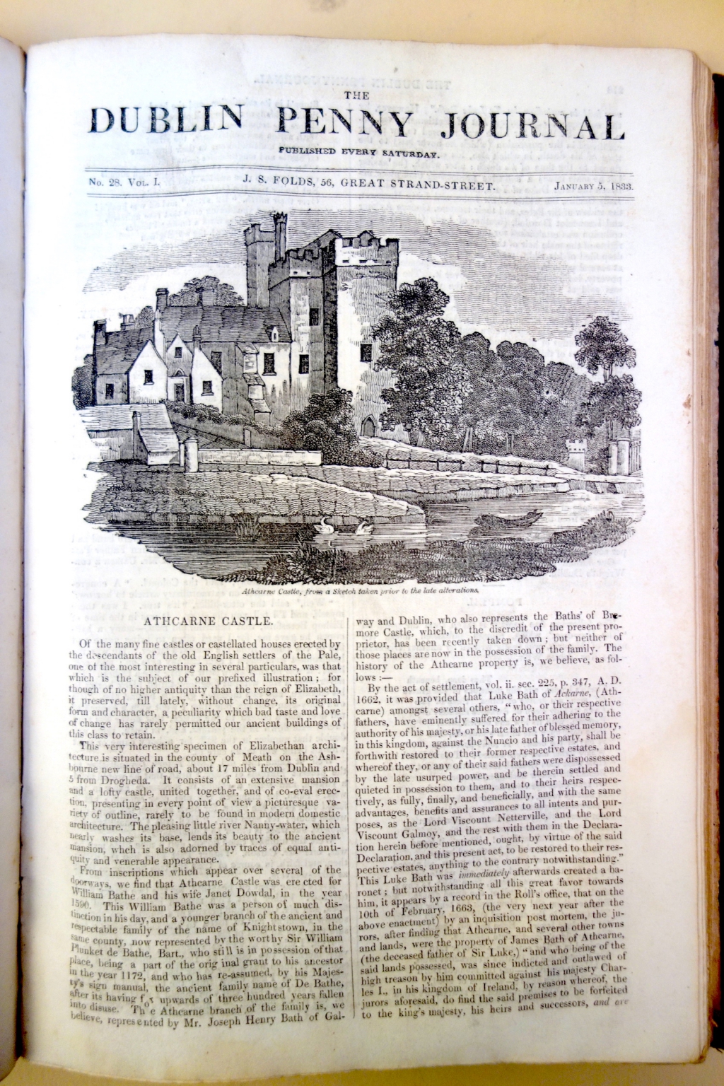 Dublin Penny Journal Jan 5 1833