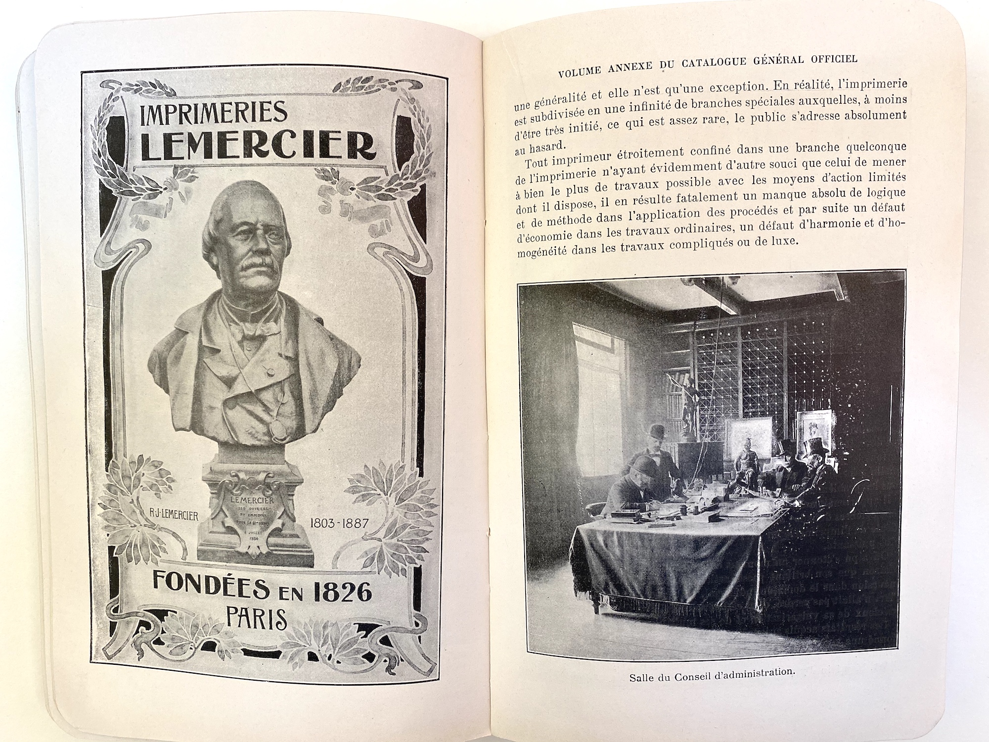 Compare the bust of Lemercier with the portrait of him in the lithograph he published of himself and his establishment in 1842.