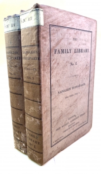 The spines of the publisher's cloth bindings in The Family Library were also printed. This too was a binding innovation by Murray. The paper labels at the top of the spines of both volumes of