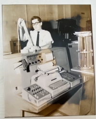 This image was mounted at the beginning of the Electronic Printing section. Presumably electronic printing at this time was print-outs from computers. The print-outs, which were relatively cr