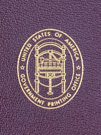 Enlargement of the GPO seal stamped into the upper covers of each of the five volumes.
