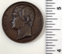 Substantial enlargement of a very small medal, about the size of a U.S. twenty-five cent piece, issued for Girardin as a member of the Chambre de Deputés.