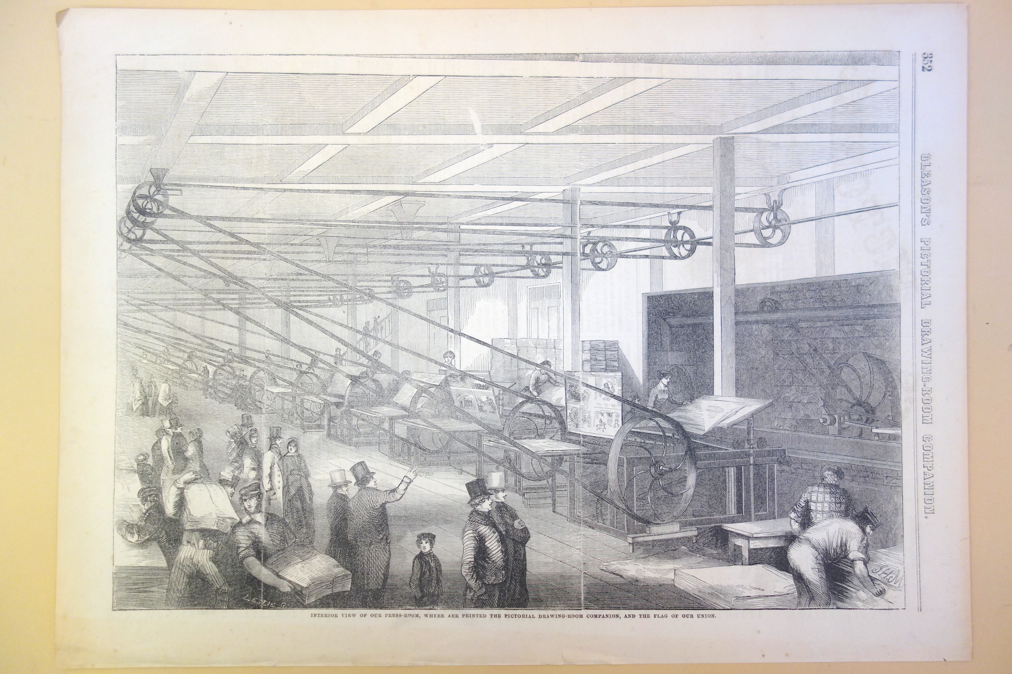 Gleason's magazine steam-powered printing machine room