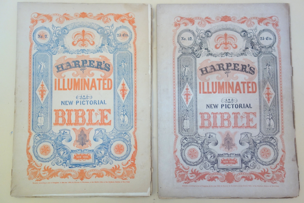 Harpers Illuminated New Pictorial Bible parts upper wrappers