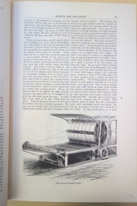 Taylor cylinder press from Harpers Making the Magazine