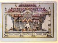 The rear cover of the brochure illustrated the very ornate booth that the Howe company built for the exhibition.