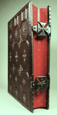 front edge of medieval style binding