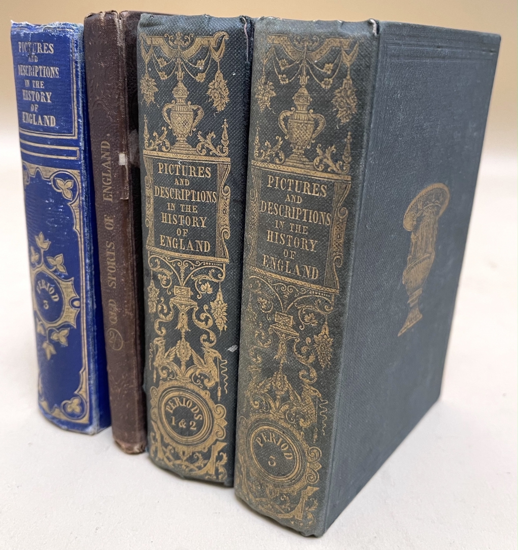 Note the binding variants for "Period 3" of Pictures and Descriptions in the History of England. 