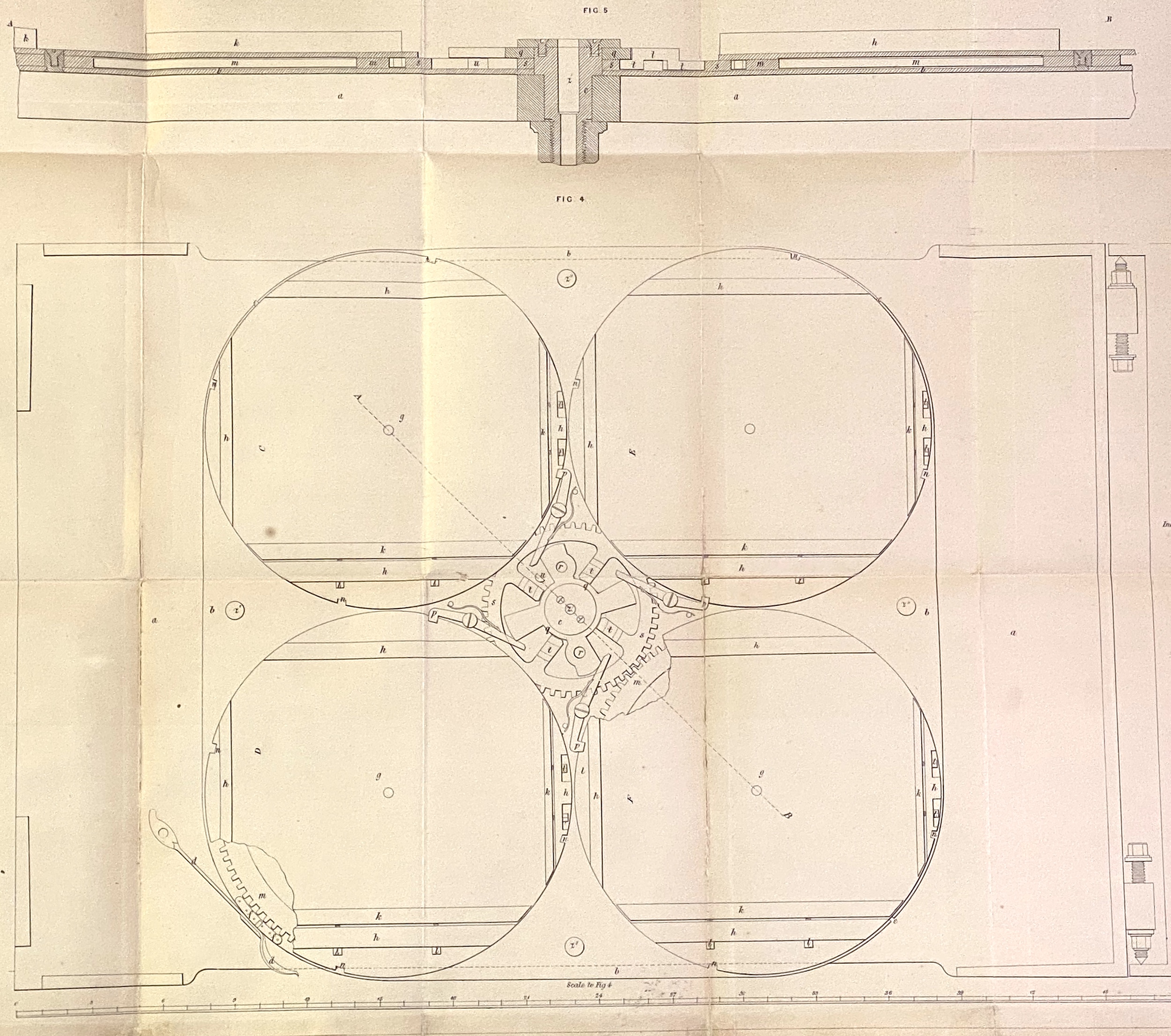 Knight's second patent drawing for his color printing patent.