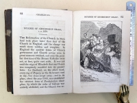 A typical page opening with image from Knight's Pictures and Descriptions of Remarkable Events, showing the increased type size and leading--a distinct departure from most books issued by Kni