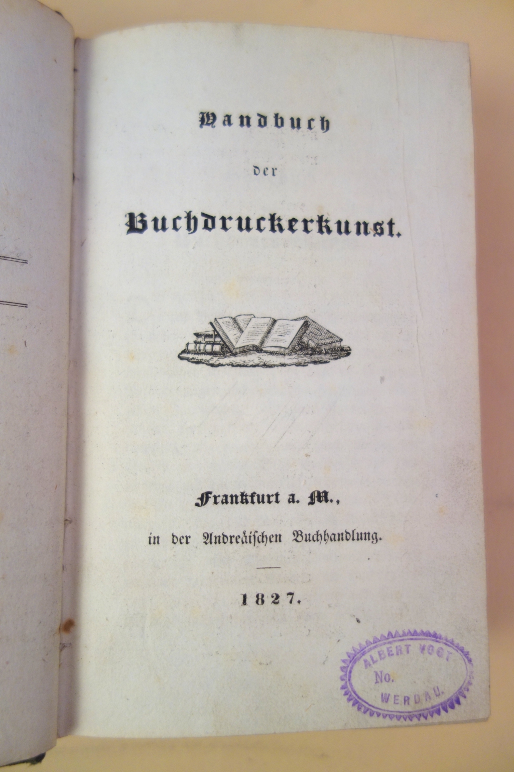 Title page of Handbuch der Buchdruckerkunst