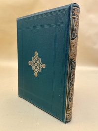 Rear cover of cloth binding on Masterpieces of English Art