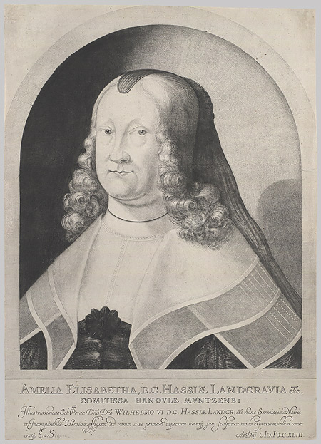 Ludwig von Siegen   Portrait of Amelie Elisabeth von Hessen