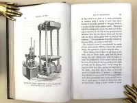 One unusual bookbinding machine that Nicholson illustrated and described early in his book was an hydraulic press for bookbinders developed by Isaac Adams of Boston.