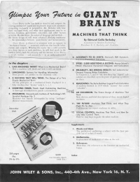 Advertising flyer for Berkeley's Giant Brains