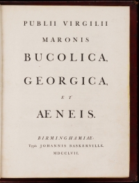 Publii Virgilii Maronis Bucolica, Georgica, et Æneis by John Baskerville 1757