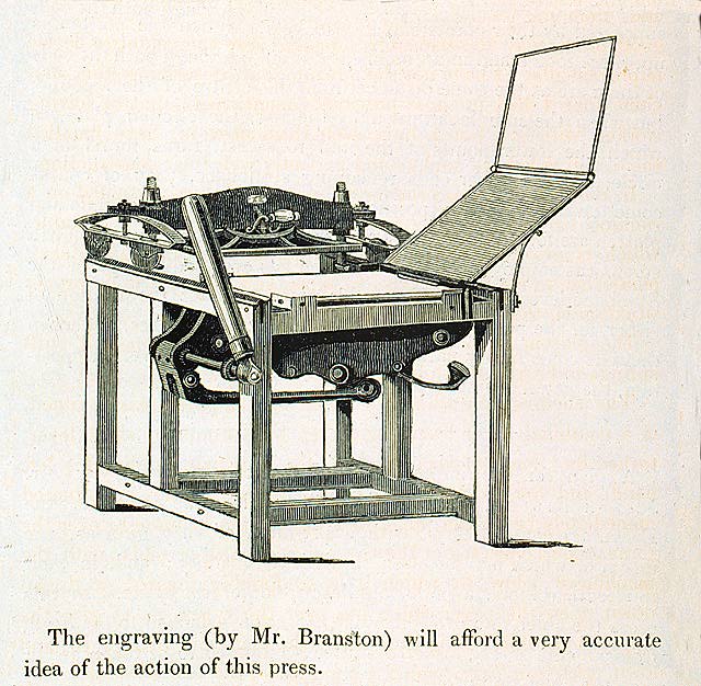 A drawing of the Ruthven press.