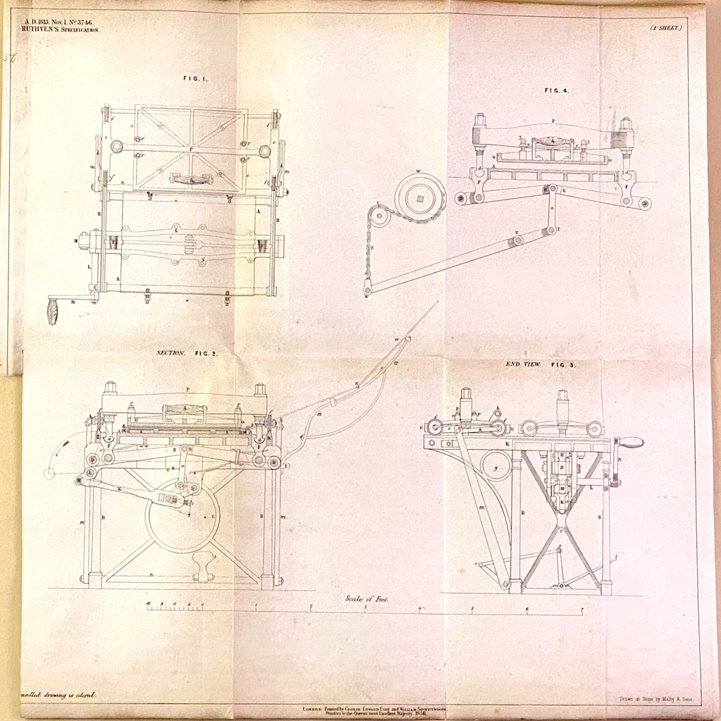 Patent drawings of Ruthen's press.